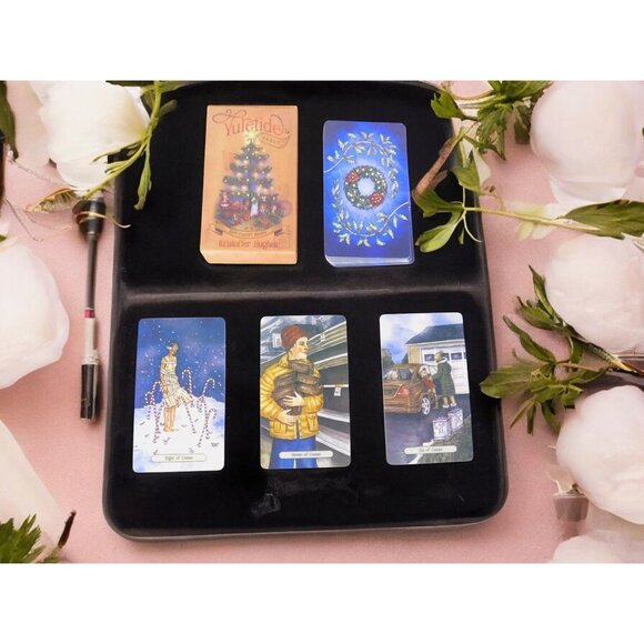 Yuletide Tarot Card Deck, 78 Holiday Cards 4.13" x 2.48" NIB Festive Design - Picture 9 of 10